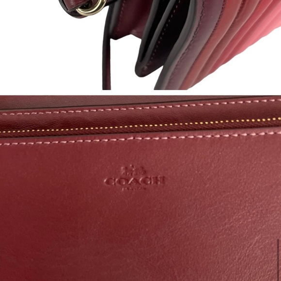 COACH RAINBOW ANNA FOLDOVER CROSSBODY CLUTCH LINEAR STRIPE QUILTED PRIDE PURSE - Picture 4 of 8